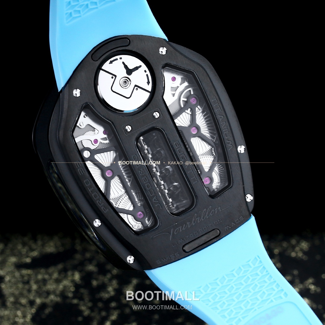 제이콥앤코 부가티 투르비용 W16 엔진 스켈레톤 오토매틱 Jacob & Co Bugatti Tourbillon W16 Engine Skeleton Automatic 55mm 7
