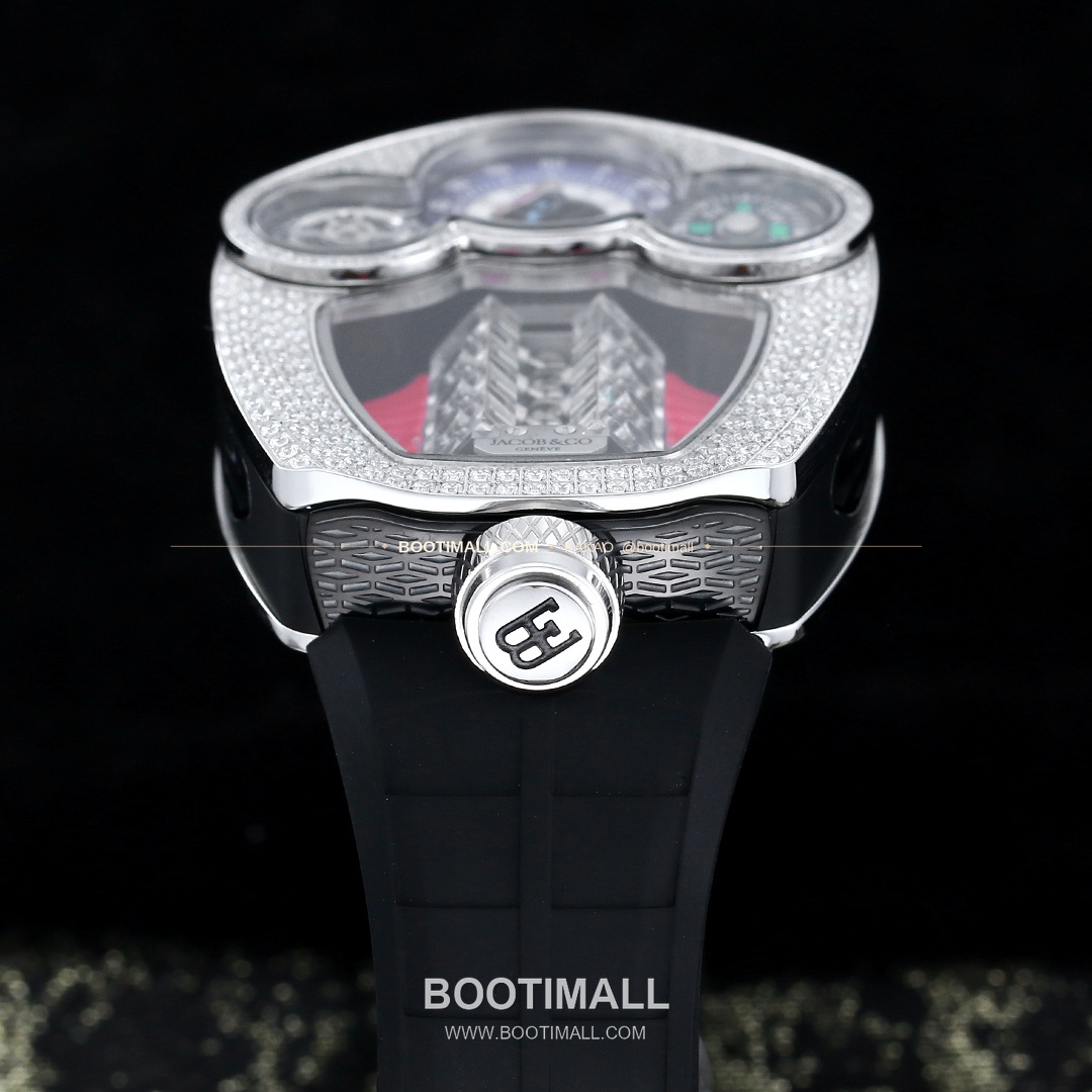 제이콥앤코 부가티 투르비용 W16 엔진 스켈레톤 오토매틱 Jacob & Co Bugatti Tourbillon W16 Engine Skeleton Automatic 55mm 7