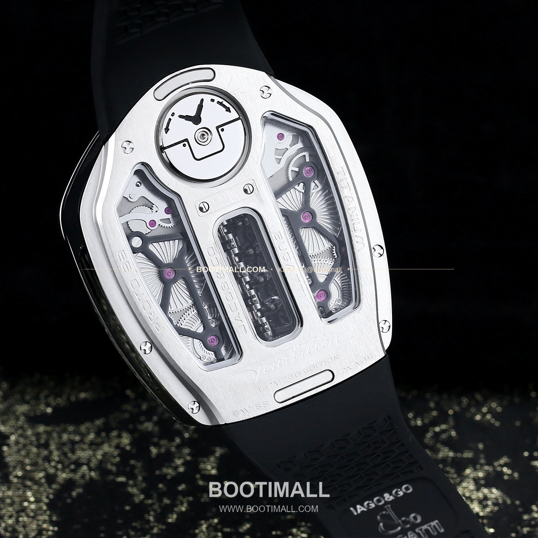 제이콥앤코 부가티 투르비용 W16 엔진 스켈레톤 오토매틱 Jacob & Co Bugatti Tourbillon W16 Engine Skeleton Automatic 55mm 8
