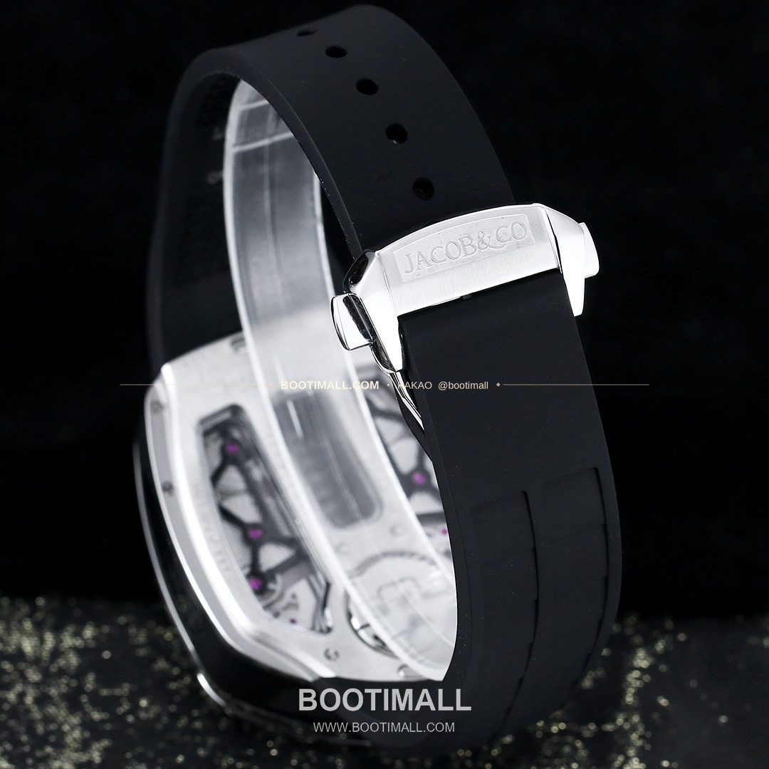 제이콥앤코 부가티 투르비용 W16 엔진 스켈레톤 오토매틱 Jacob & Co Bugatti Tourbillon W16 Engine Skeleton Automatic 55mm 9