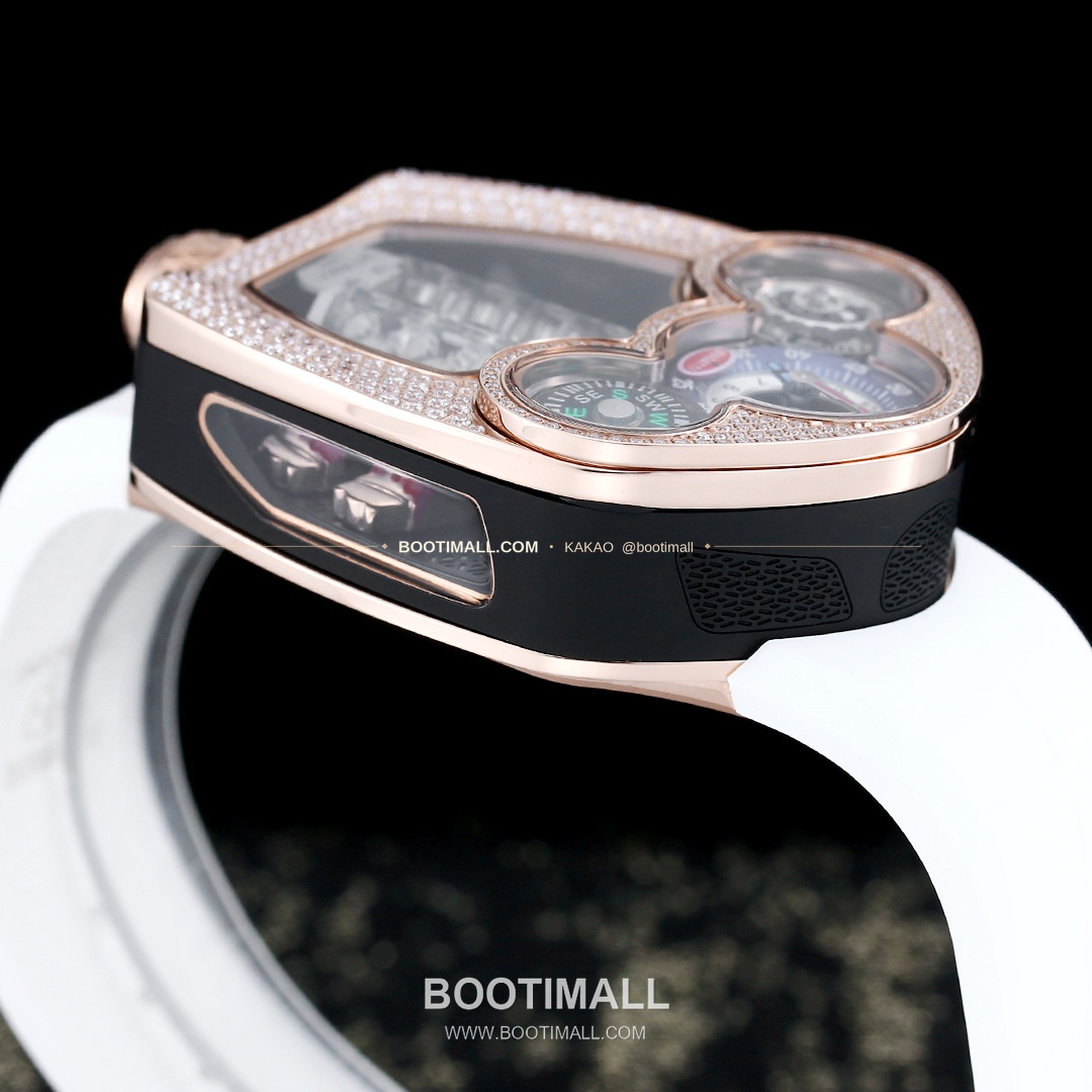 제이콥앤코 부가티 투르비용 W16 엔진 스켈레톤 오토매틱 Jacob & Co Bugatti Tourbillon W16 Engine Skeleton Automatic 55mm 8