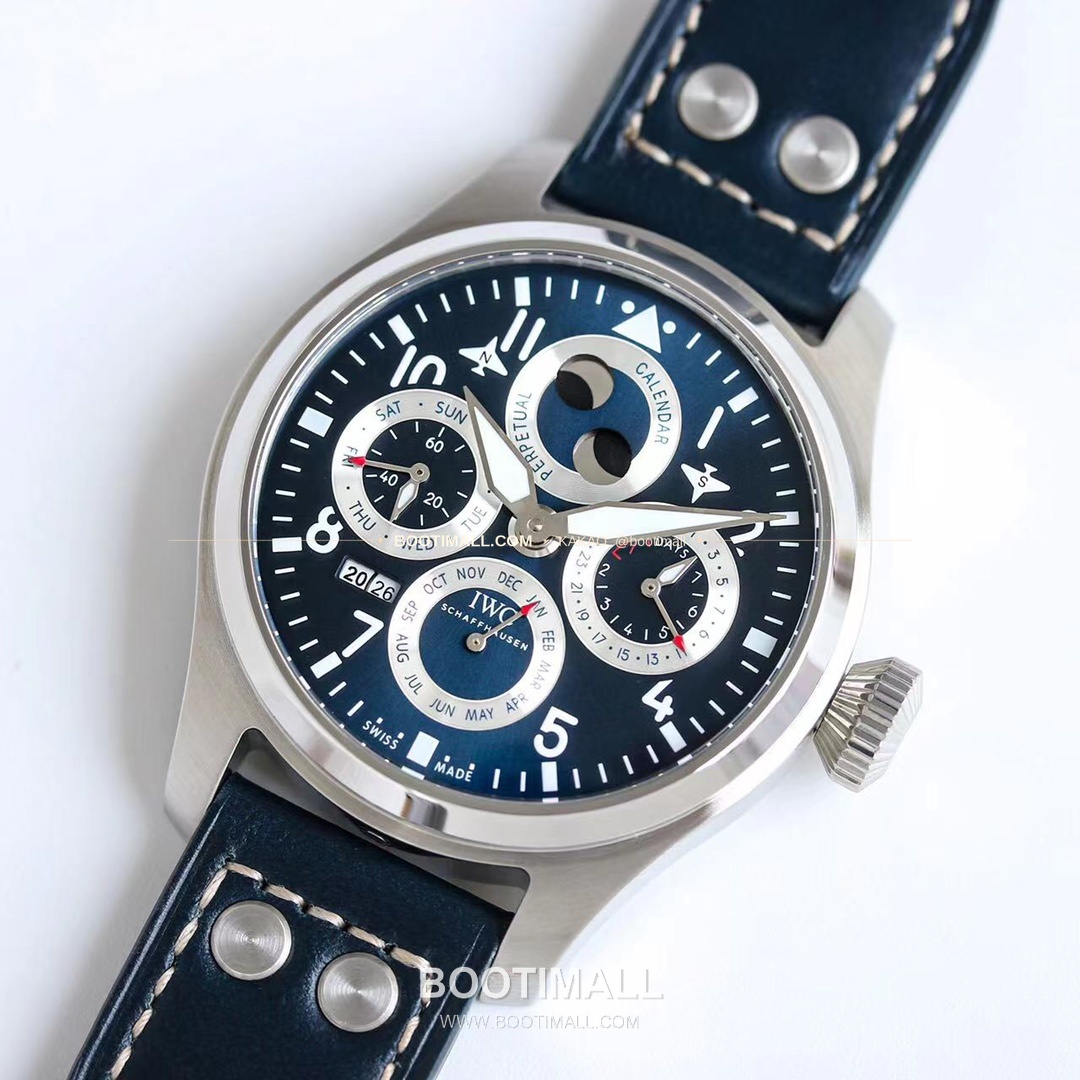 IWC 빅파일럿 퍼페추얼 캘린더 스틸 오토매틱 IWC Big Pilot Perpetual Calendar Steel Automatic IW503605 41mm 2