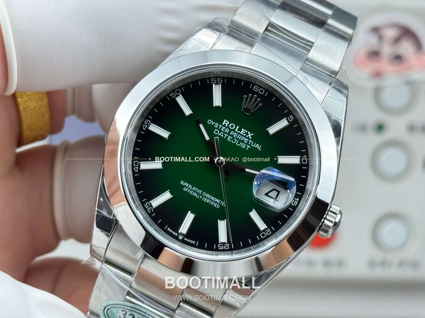 롤렉스 데이트저스트 그린 그라데이션 다이얼 오토매틱 Rolex Datejust Green Gradient Dial Automatic 41mm 5