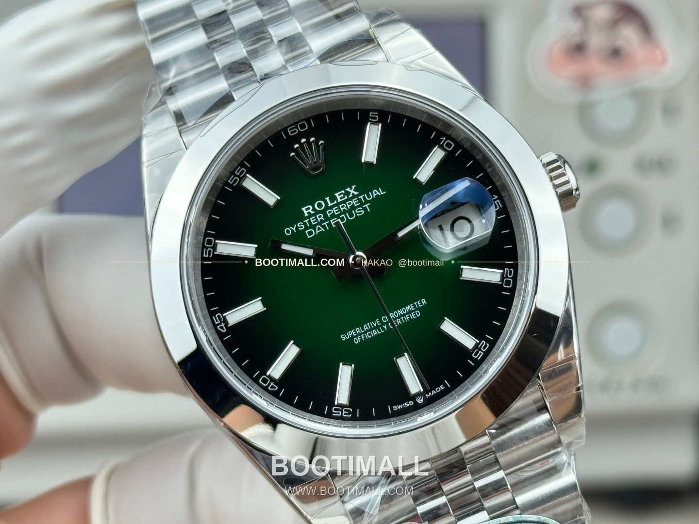 롤렉스 데이트저스트 그린 그라데이션 다이얼 오토매틱 Rolex Datejust Green Gradient Dial Automatic 41mm 4