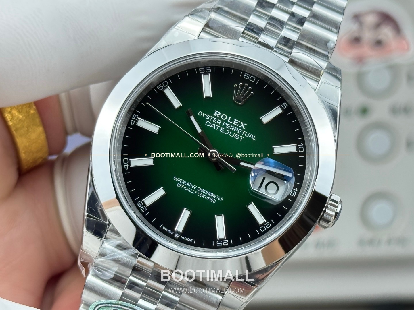 롤렉스 데이트저스트 그린 그라데이션 다이얼 오토매틱 Rolex Datejust Green Gradient Dial Automatic 41mm 5