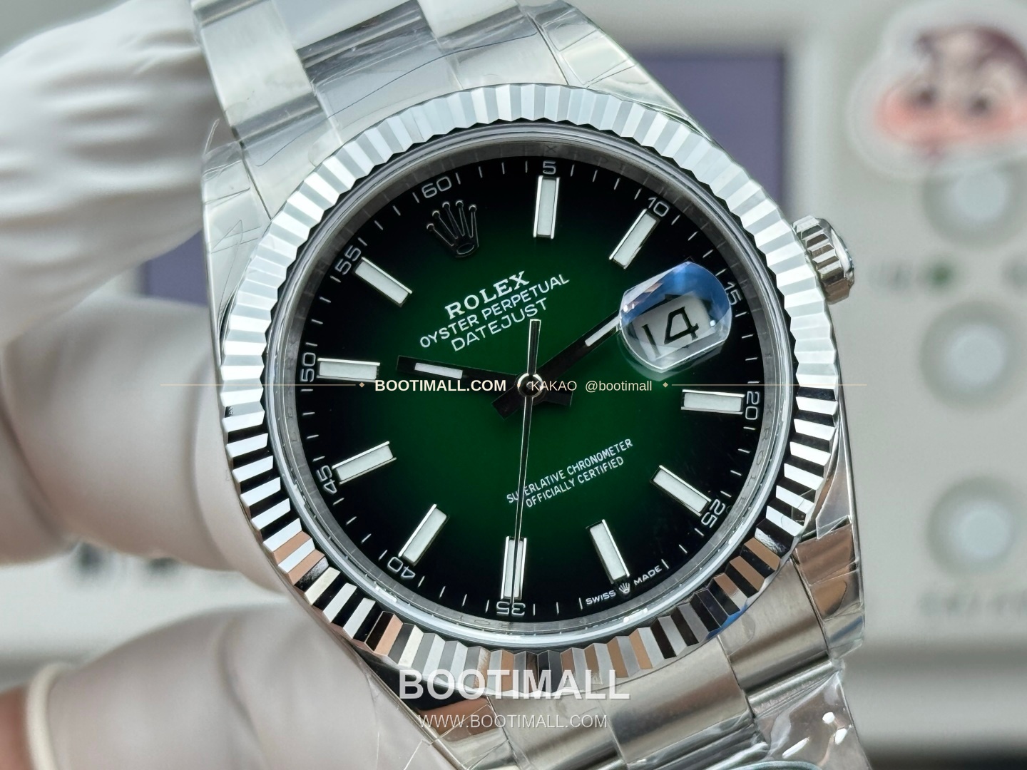 롤렉스 데이트저스트 그린 그라데이션 다이얼 오토매틱 Rolex Datejust Green Gradient Dial Automatic 41mm 4