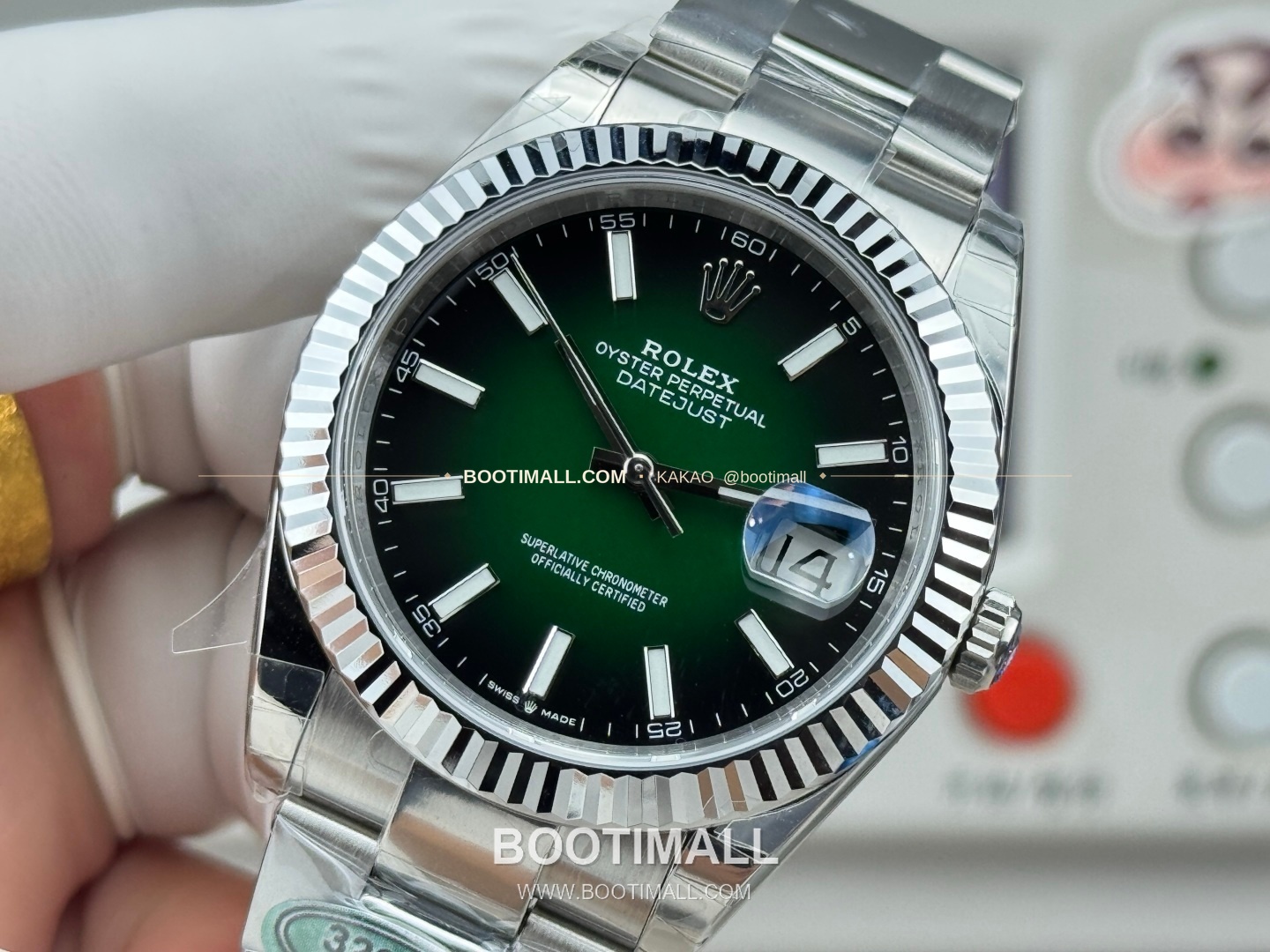 롤렉스 데이트저스트 그린 그라데이션 다이얼 오토매틱 Rolex Datejust Green Gradient Dial Automatic 41mm 5
