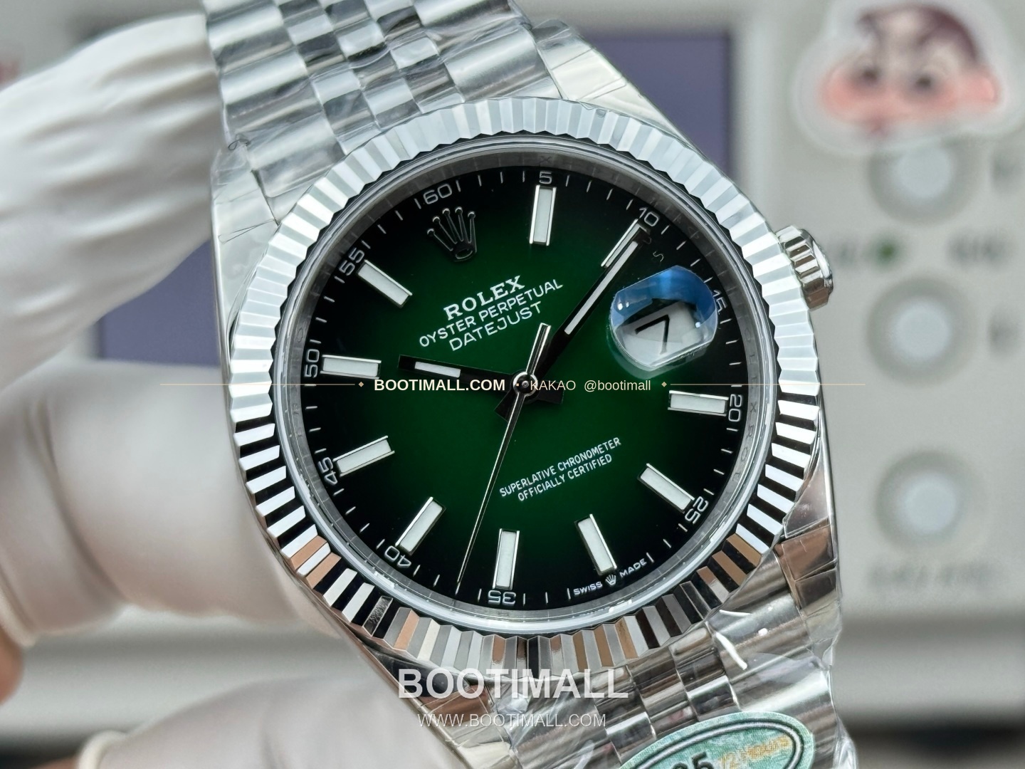롤렉스 데이트저스트 그린 그라데이션 다이얼 오토매틱 Rolex Datejust Green Gradient Dial Automatic 41mm 4