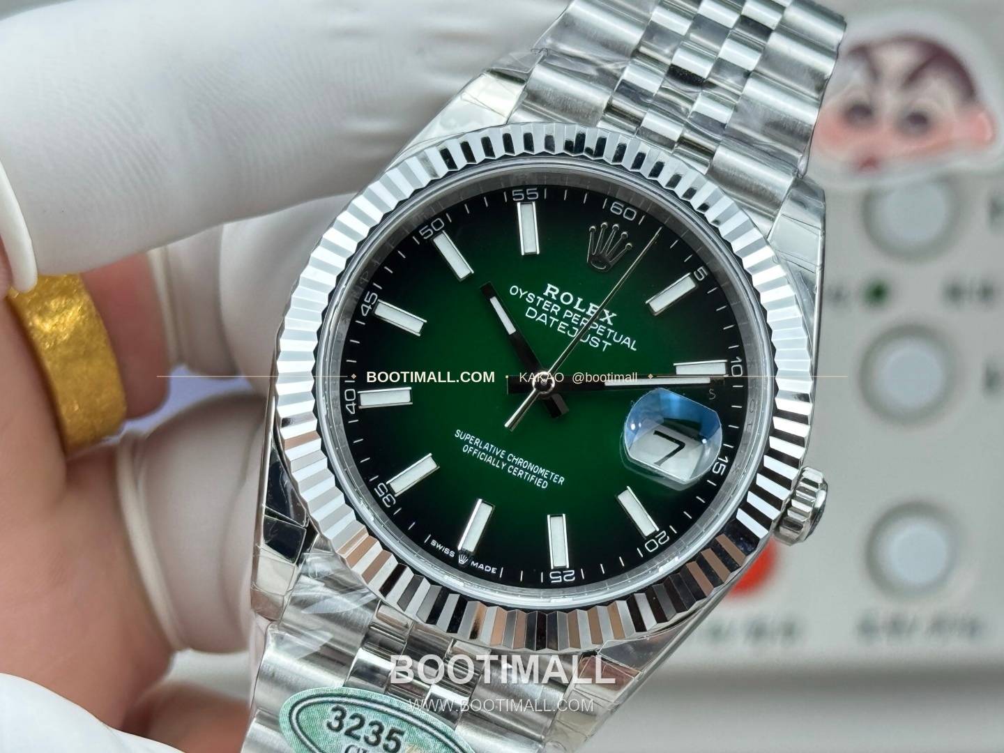 롤렉스 데이트저스트 그린 그라데이션 다이얼 오토매틱 Rolex Datejust Green Gradient Dial Automatic 41mm 5