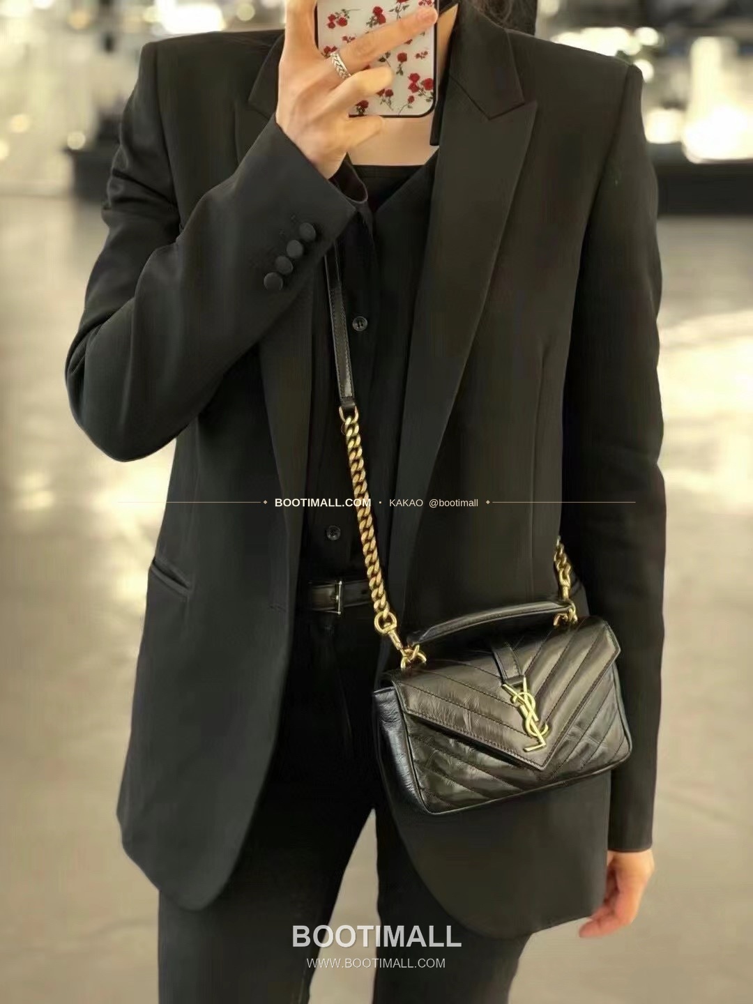 생로랑 컬리지 카프스킨 카산드라 퀼팅 체인 숄더백 Saint Laurent College Calfskin Cassandre Quilted Chain Shoulder Bag 779430 20cm 1