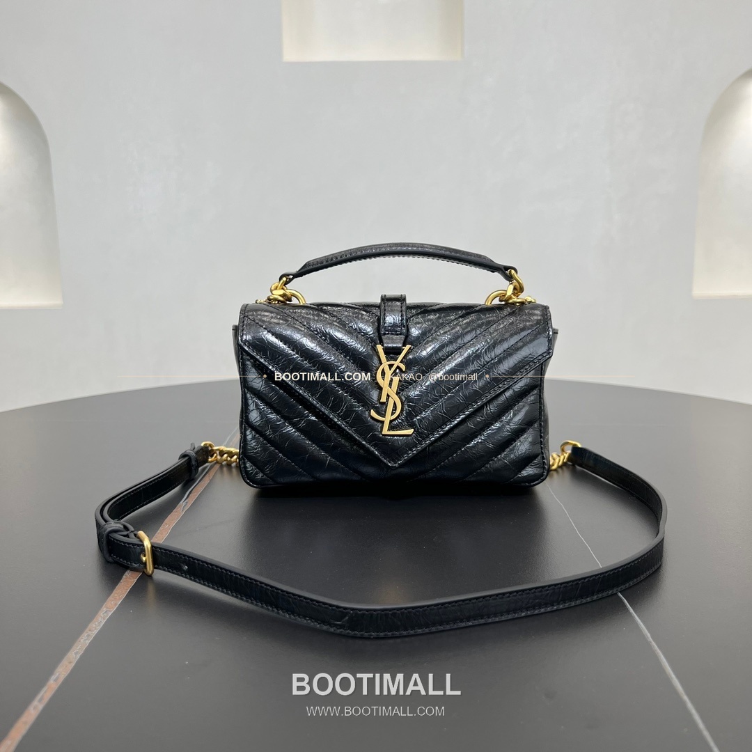 생로랑 컬리지 카프스킨 카산드라 퀼팅 체인 숄더백 Saint Laurent College Calfskin Cassandre Quilted Chain Shoulder Bag 779430 20cm 5