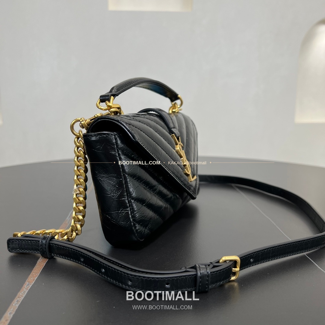 생로랑 컬리지 카프스킨 카산드라 퀼팅 체인 숄더백 Saint Laurent College Calfskin Cassandre Quilted Chain Shoulder Bag 779430 20cm 7