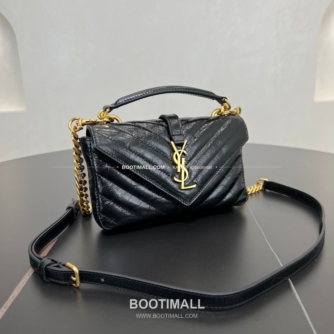 생로랑 컬리지 카프스킨 카산드라 퀼팅 체인 숄더백 Saint Laurent College Calfskin Cassandre Quilted Chain Shoulder Bag 779430 20cm 8