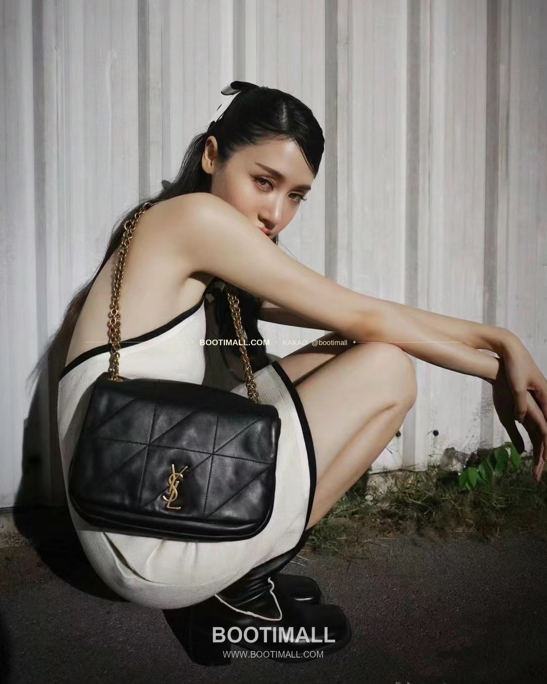 생로랑 제이미 나파 램스킨 카레리브고슈 퀼팅 체인 숄더백 Saint Laurent Jamie Nappa Lambskin Carre Rive Gauche Quilted Chain Shoulder Bag 763475 25cm 4