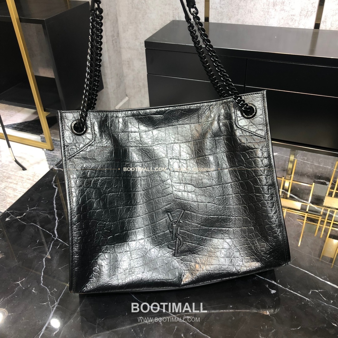 생로랑 카프스킨 크로커 엠보 Y퀼팅 토트백 Saint Laurent Calfskin Croc Embossed Y Quilted Tote Bag 591226 33cm 1