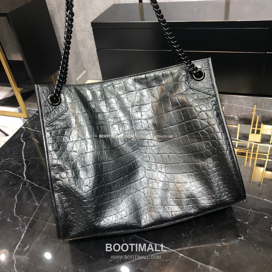 생로랑 카프스킨 크로커 엠보 Y퀼팅 토트백 Saint Laurent Calfskin Croc Embossed Y Quilted Tote Bag 591226 33cm 2