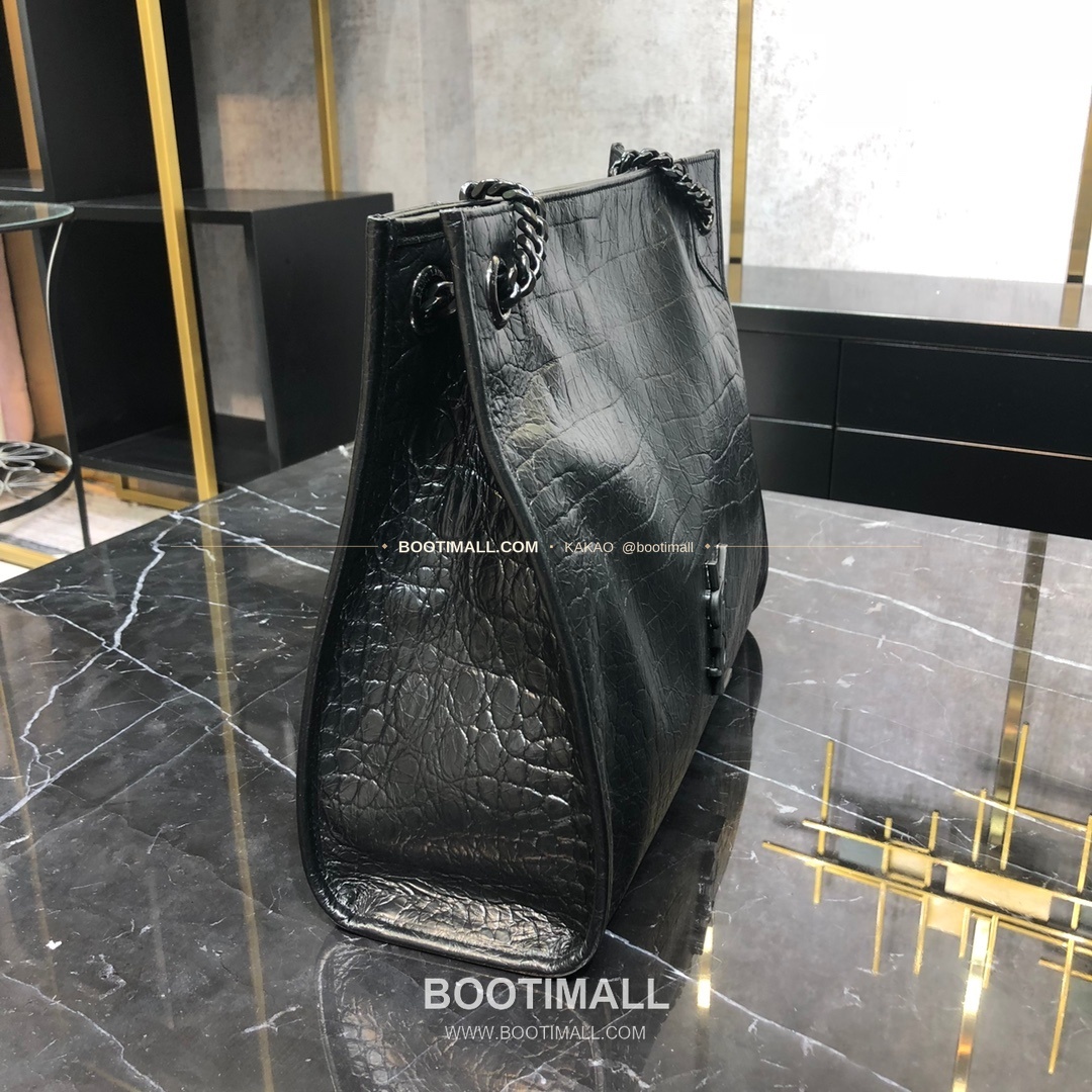 생로랑 카프스킨 크로커 엠보 Y퀼팅 토트백 Saint Laurent Calfskin Croc Embossed Y Quilted Tote Bag 591226 33cm 3