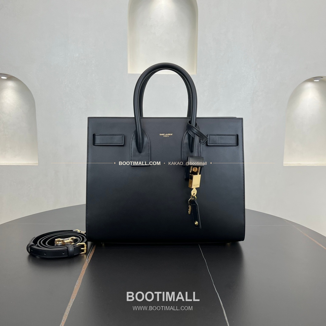 생로랑 삭 드 주르 카프스킨 아코디언 토트 숄더백 Saint Laurent Sac De Jour Calfskin Accordion Tote Shoulder Bag 324823 32cm 5