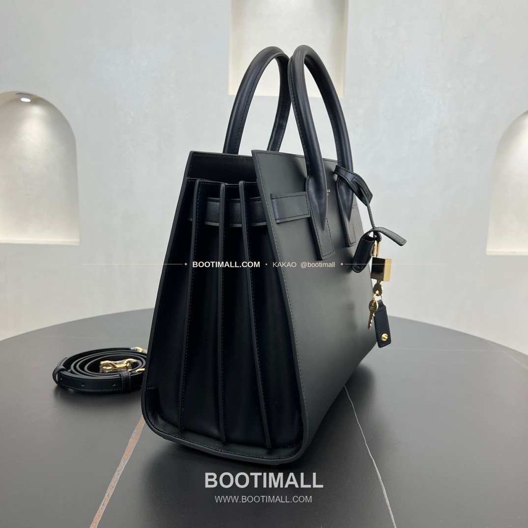 생로랑 삭 드 주르 카프스킨 아코디언 토트 숄더백 Saint Laurent Sac De Jour Calfskin Accordion Tote Shoulder Bag 324823 32cm 7