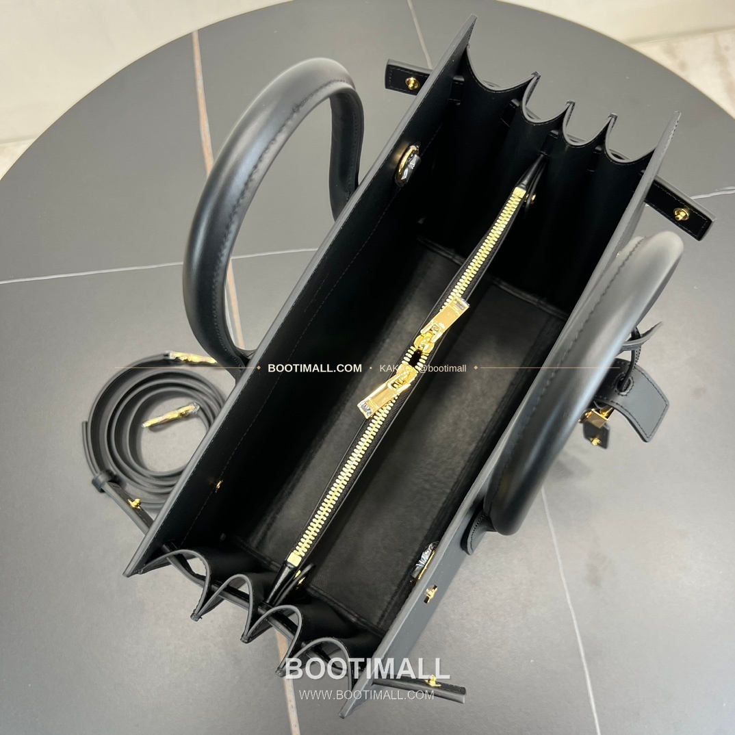 생로랑 삭 드 주르 카프스킨 아코디언 토트 숄더백 Saint Laurent Sac De Jour Calfskin Accordion Tote Shoulder Bag 324823 32cm 10