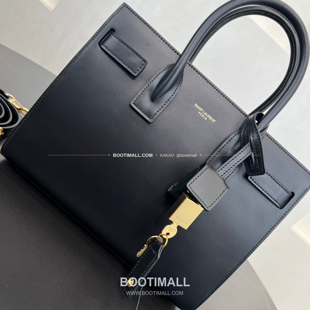 생로랑 삭 드 주르 카프스킨 아코디언 토트 숄더백 Saint Laurent Sac De Jour Calfskin Accordion Tote Shoulder Bag 377183 26cm 8