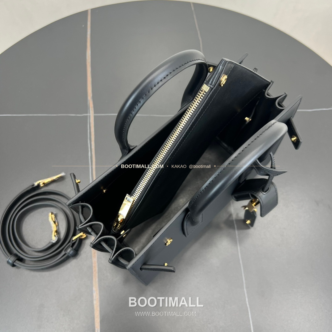 생로랑 삭 드 주르 카프스킨 아코디언 토트 숄더백 Saint Laurent Sac De Jour Calfskin Accordion Tote Shoulder Bag 377183 26cm 12