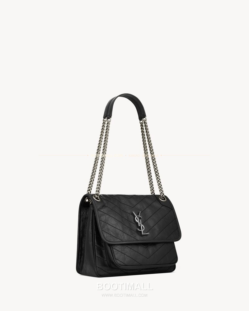 생로랑 니키 램스킨 빈티지 V퀼팅 플랩 체인 숄더백 Saint Laurent Niki Lambskin Vintage V Quilted Flap Chain Shoulder Bag 633184 28cm 5