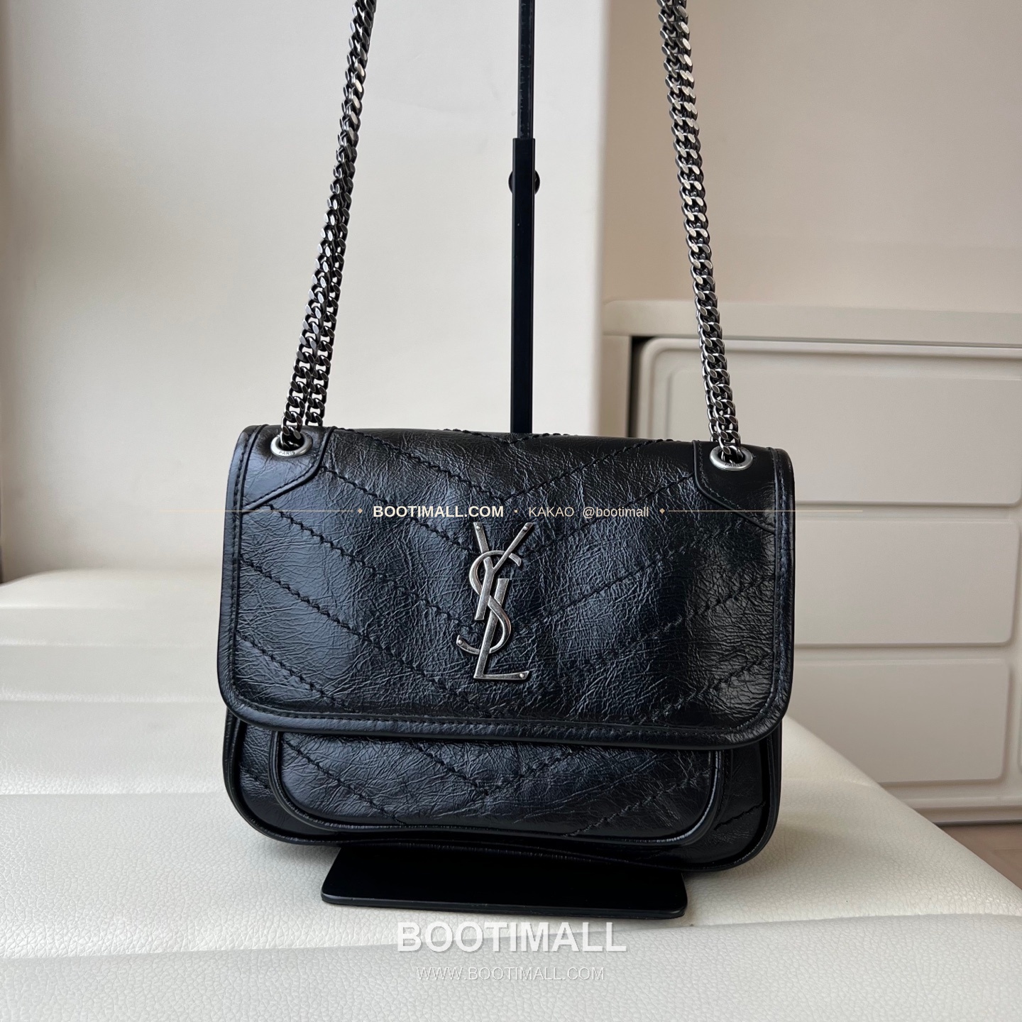 생로랑 니키 램스킨 빈티지 V퀼팅 플랩 체인 숄더백 Saint Laurent Niki Lambskin Vintage V Quilted Flap Chain Shoulder Bag 633185 21cm 10