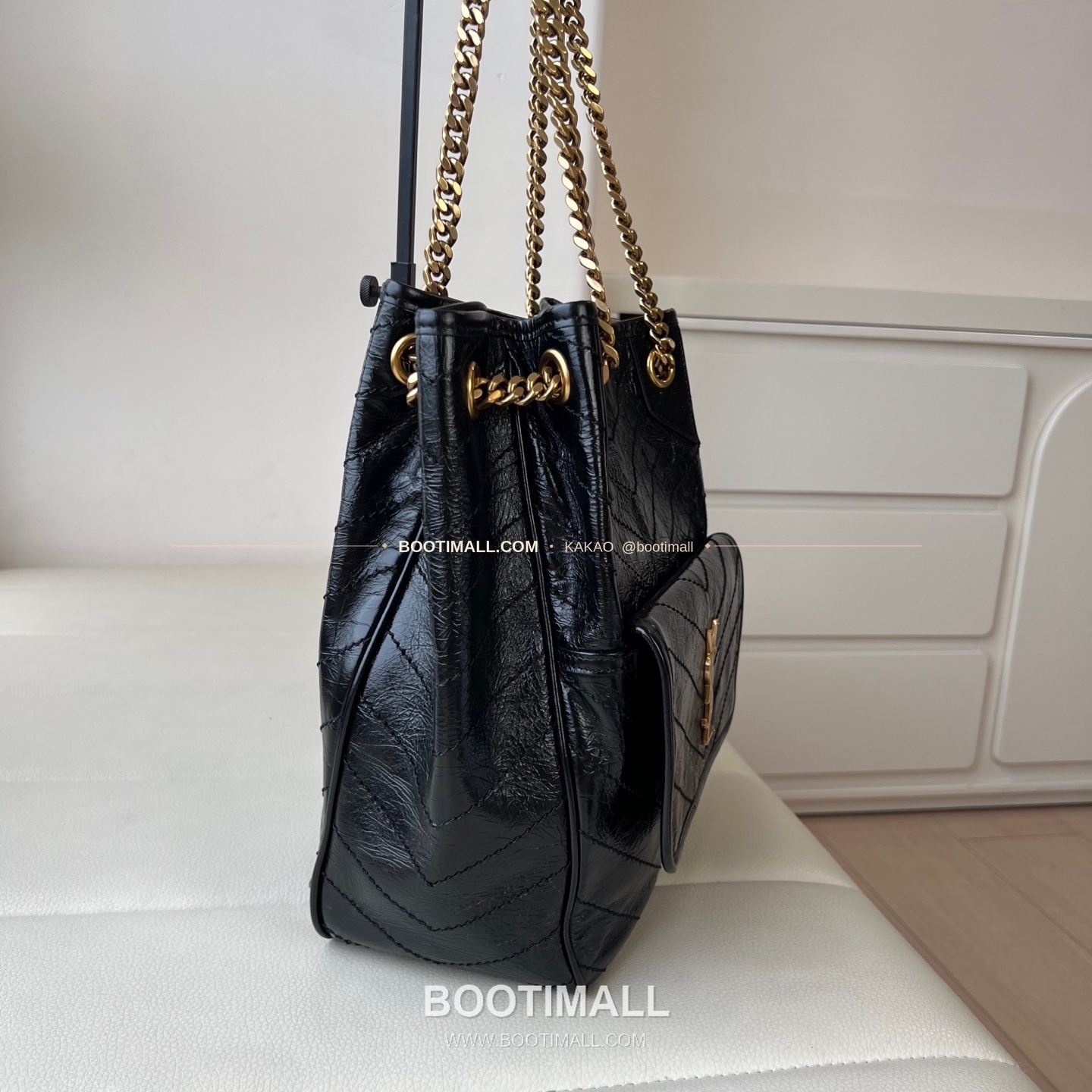 생로랑 니키 카프스킨 빈티지 V퀼팅 토트 숄더백 Saint Laurent Niki Calfskin Vintage V Quilted Tote Shoulder Bag 862295 30cm 7