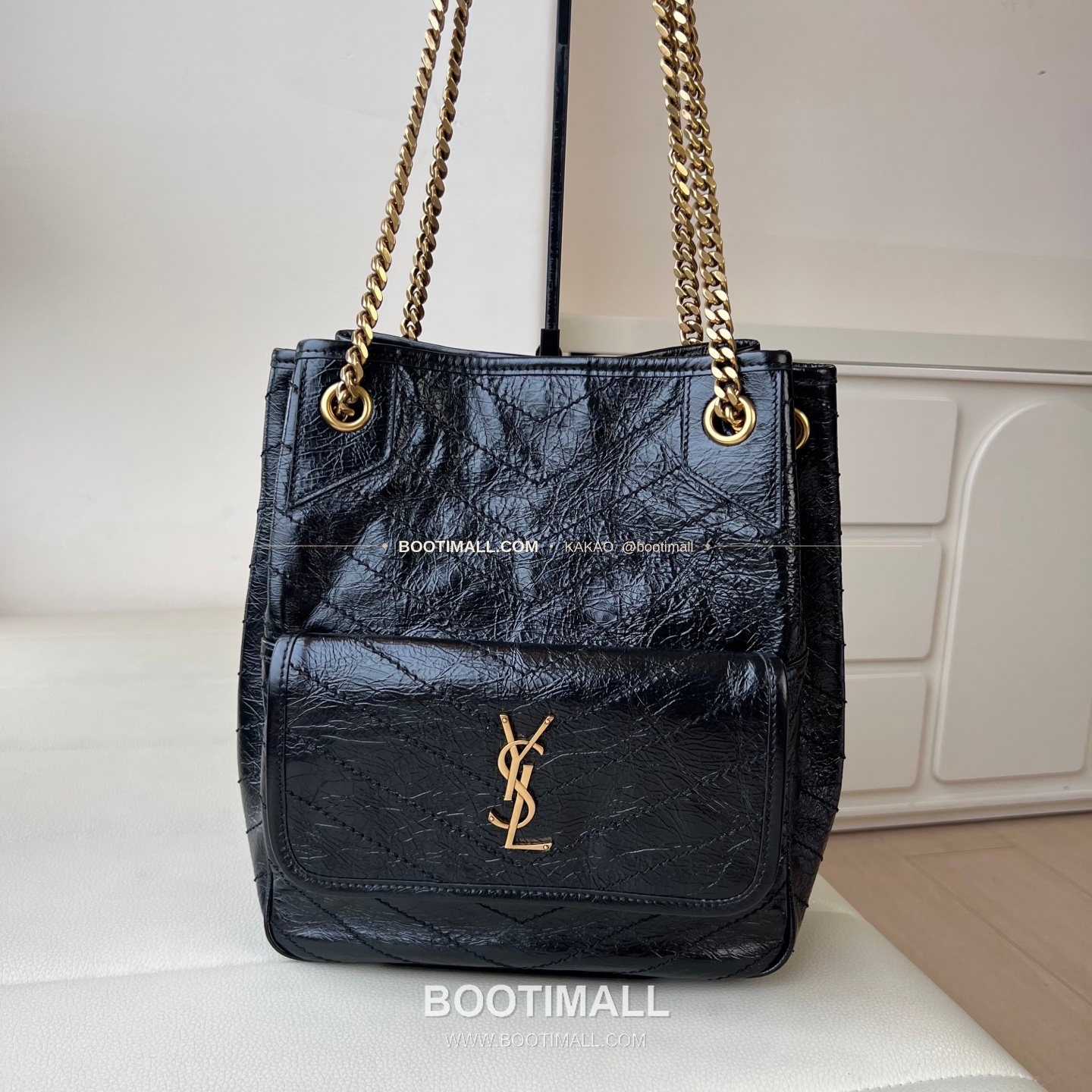 생로랑 니키 카프스킨 빈티지 V퀼팅 토트 숄더백 Saint Laurent Niki Calfskin Vintage V Quilted Tote Shoulder Bag 862295 30cm 8