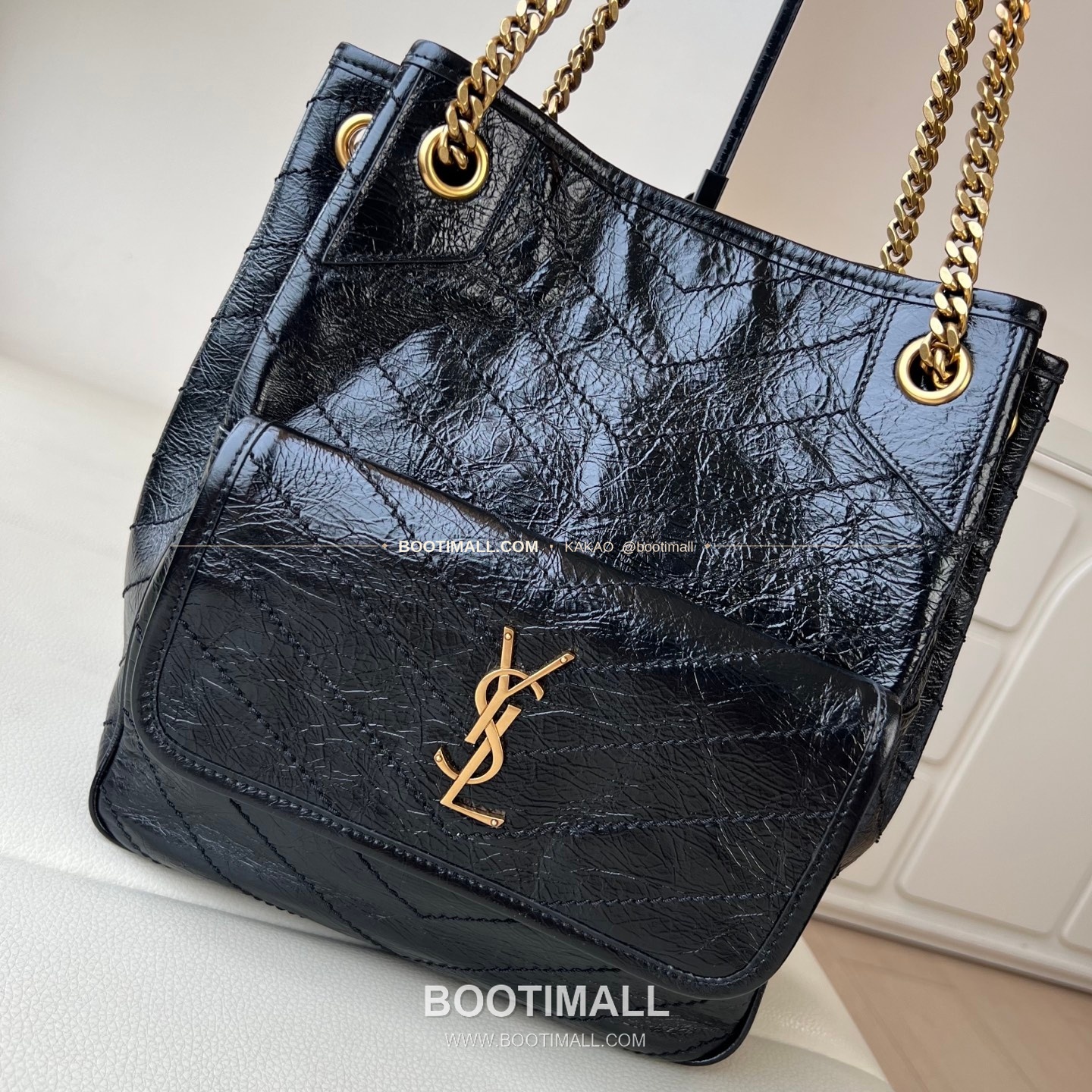 생로랑 니키 카프스킨 빈티지 V퀼팅 토트 숄더백 Saint Laurent Niki Calfskin Vintage V Quilted Tote Shoulder Bag 862295 30cm 9