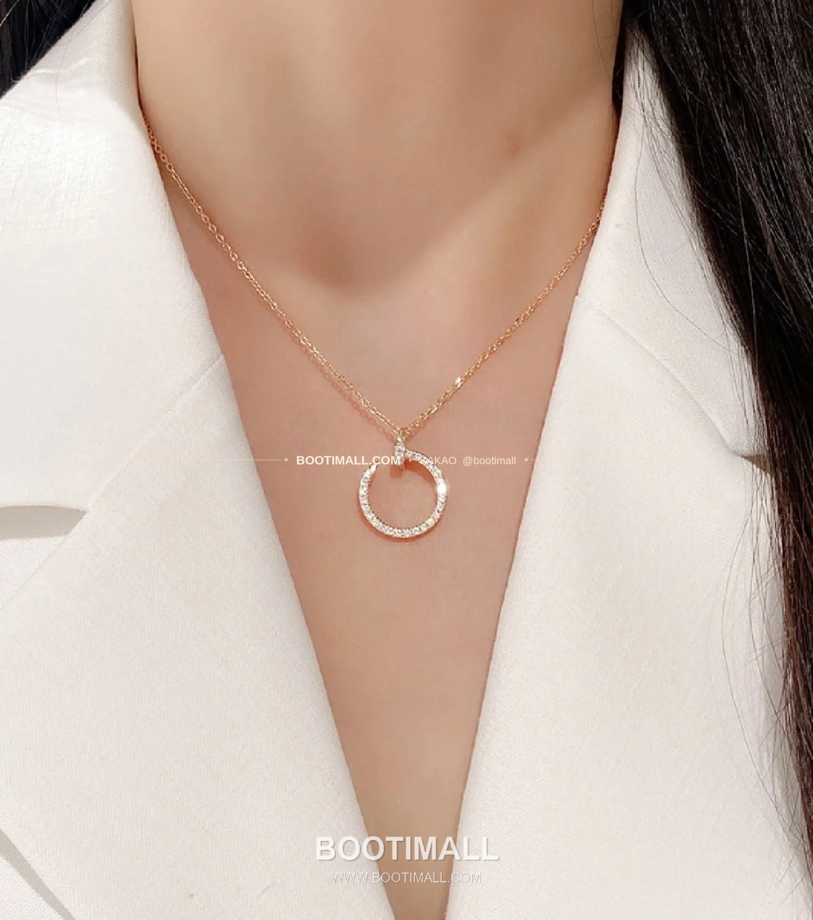 까르띠에 저스트 앵 끌루 풀 다이아 네일 V 골드 네크리스 Cartier Juste un Clou Full Diamond Nail V Gold Necklace 5140210 1