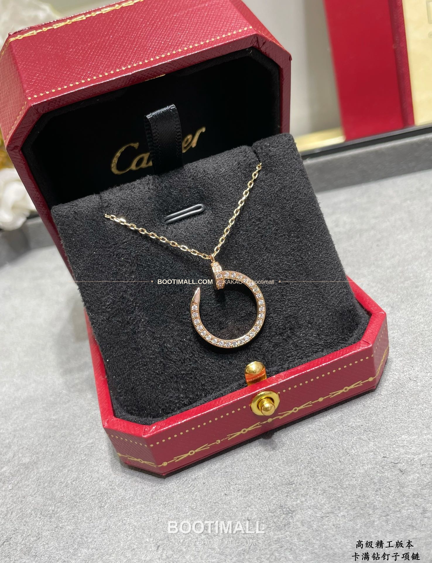 까르띠에 저스트 앵 끌루 풀 다이아 네일 V 골드 네크리스 Cartier Juste un Clou Full Diamond Nail V Gold Necklace 5140210 3