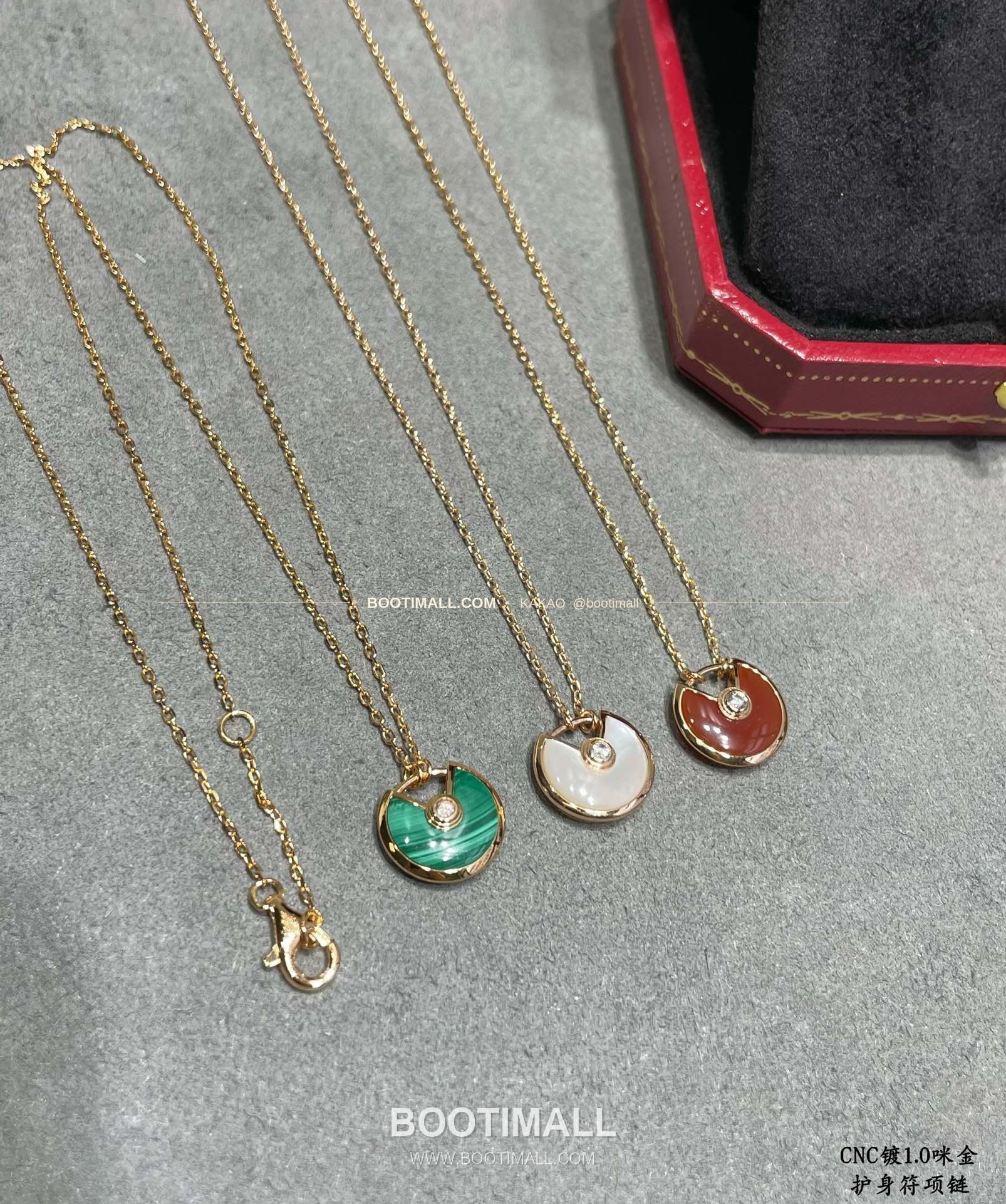 까르띠에 아뮬렛 수호석 팬던트 V 골드 네크리스 Cartier Amulette Guardian Stone Pendant V Gold Necklace 3