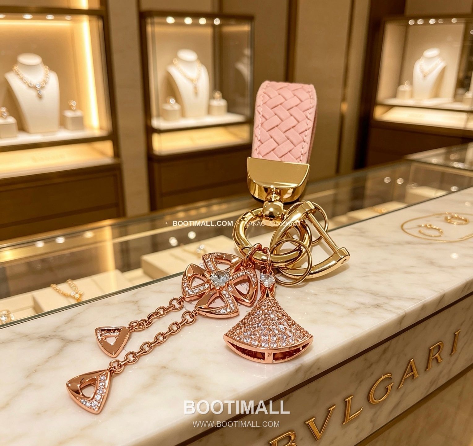 불가리 클래식 로고 빈티지 메탈 키링 Bulgari Classic Logo Vintage Metal Keyring 3