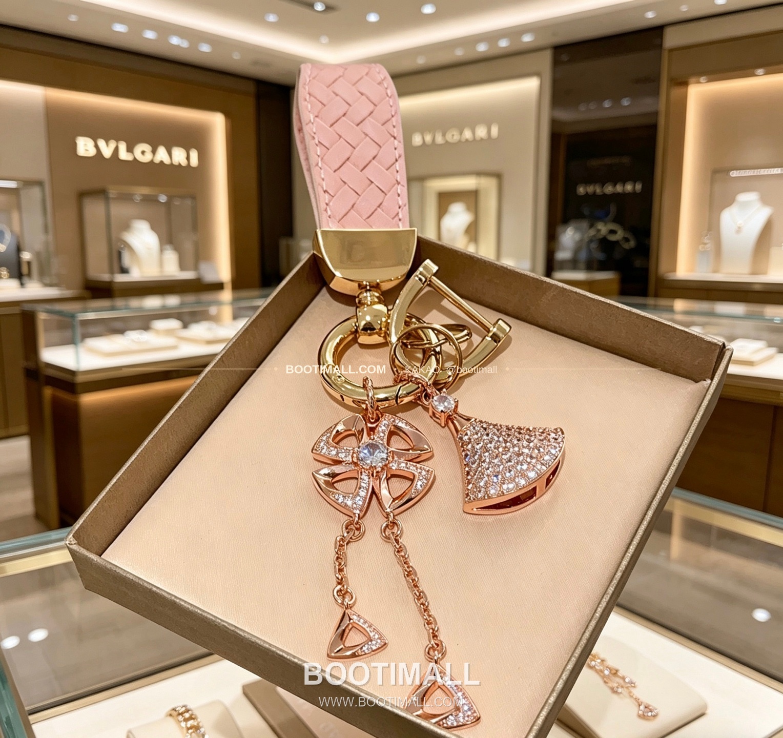 불가리 클래식 로고 빈티지 메탈 키링 Bulgari Classic Logo Vintage Metal Keyring 4