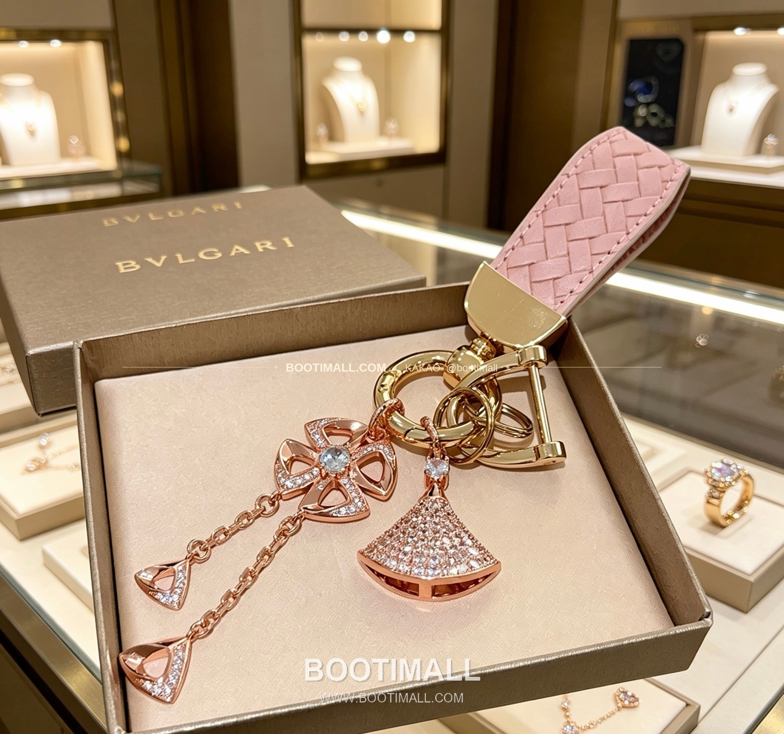 불가리 클래식 로고 빈티지 메탈 키링 Bulgari Classic Logo Vintage Metal Keyring 5