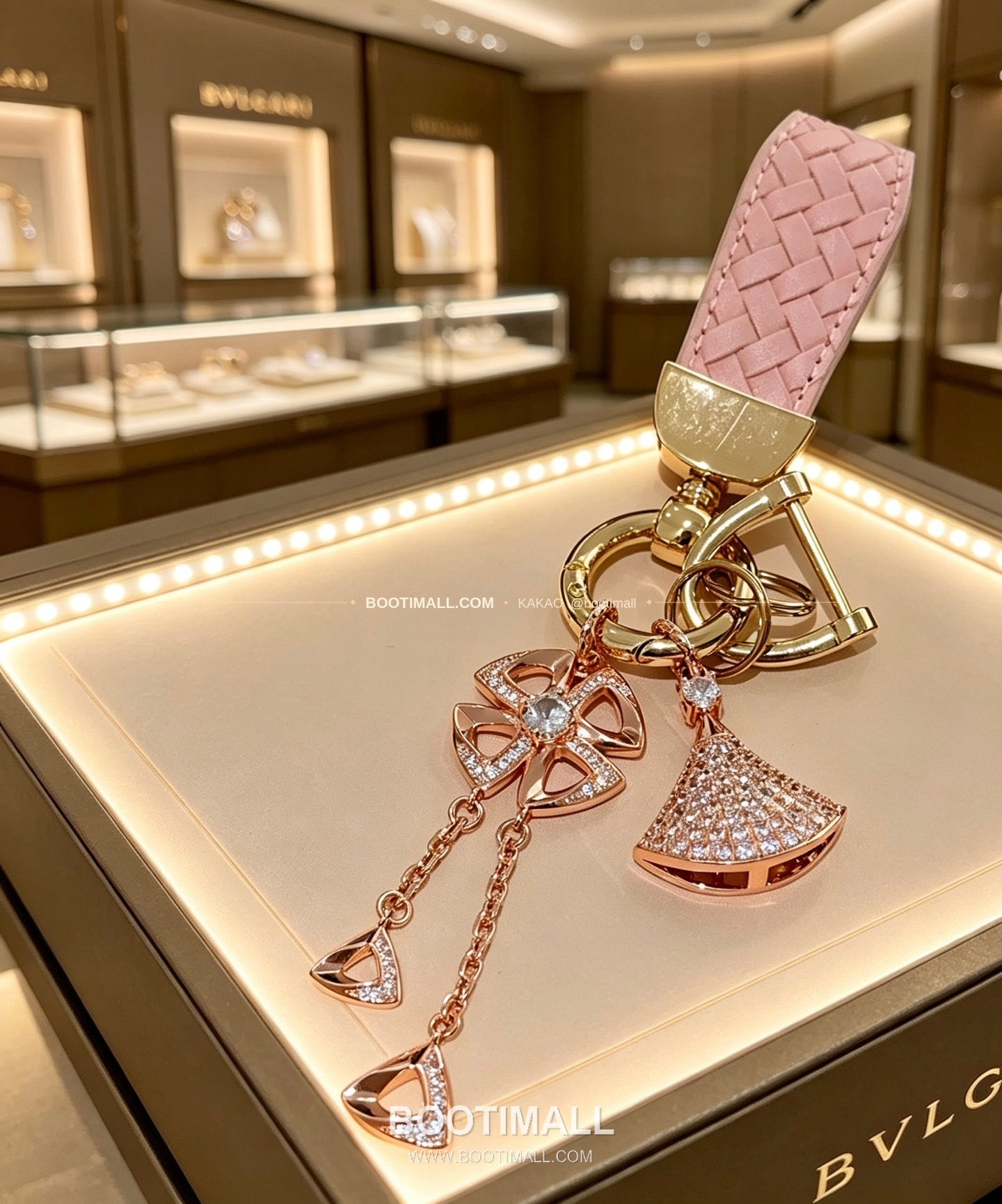 불가리 클래식 로고 빈티지 메탈 키링 Bulgari Classic Logo Vintage Metal Keyring 6