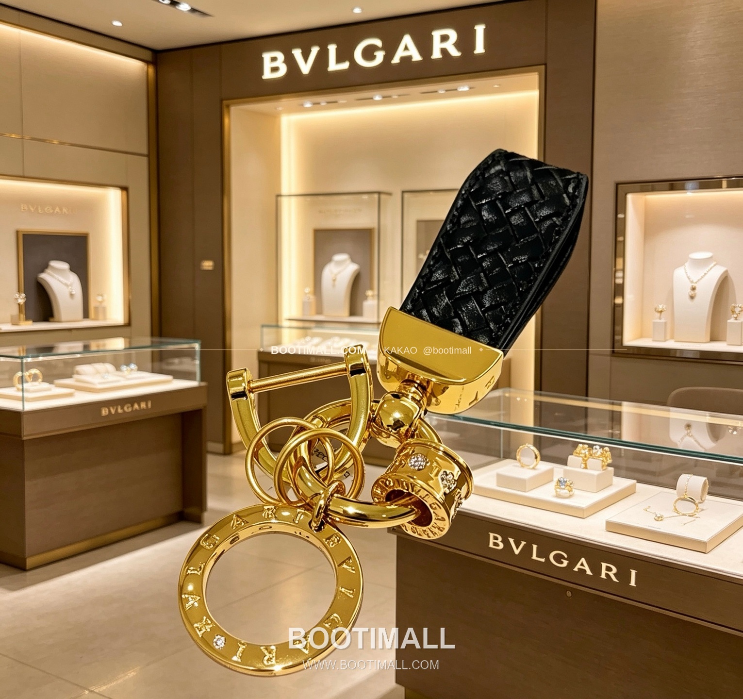 불가리 클래식 로고 빈티지 메탈 키링 Bulgari Classic Logo Vintage Metal Keyring 4