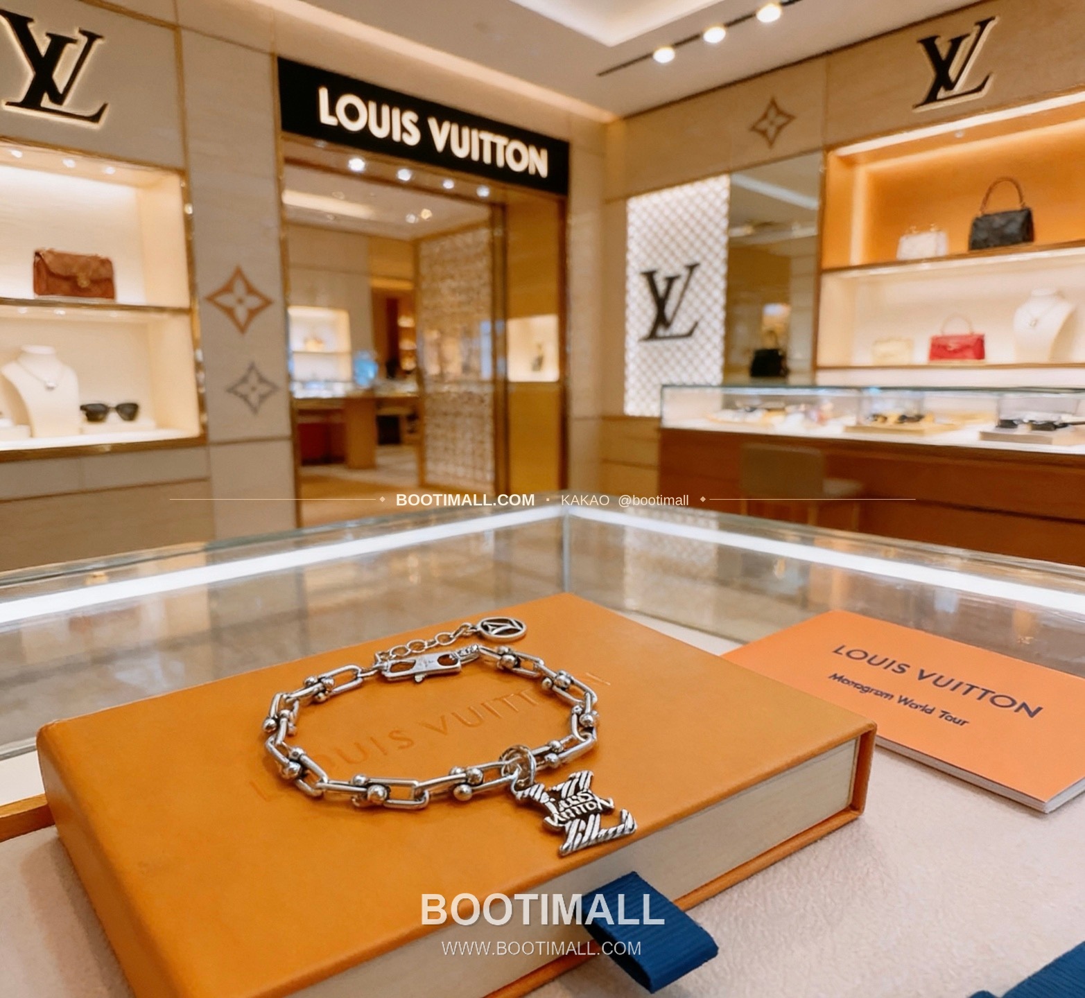 루이비통 빈티지 실버 쿠반 체인 브레이슬릿 Louis Vuitton Vintage Silver Cuban Chain Bracelet 6