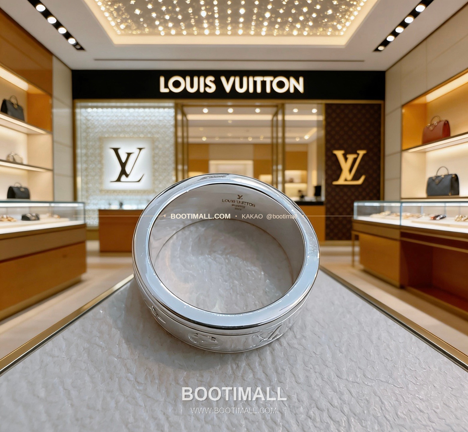 루이비통 빈티지 실버 펑크 링 Louis Vuitton Vintage Silver Punk Ring 5