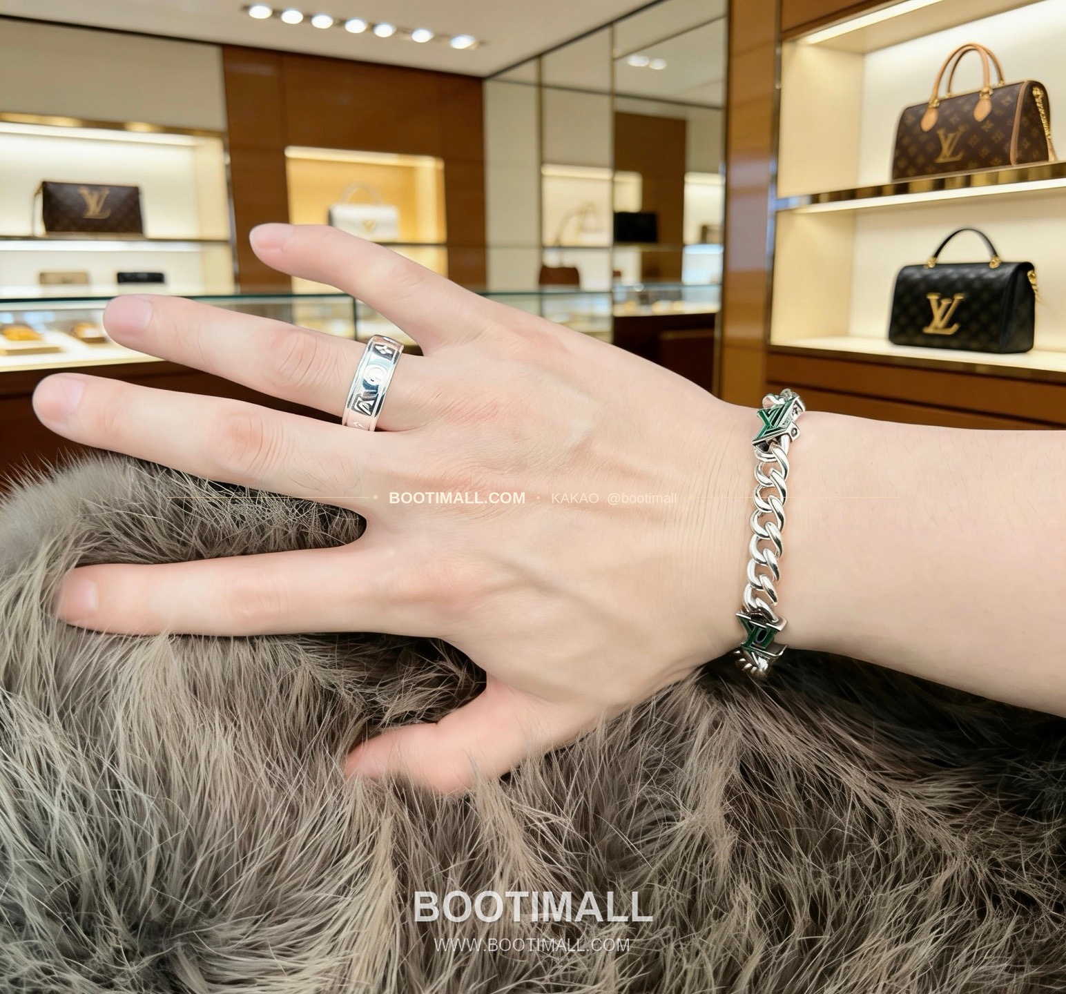 루이비통 빈티지 실버 펑크 링 Louis Vuitton Vintage Silver Punk Ring 7