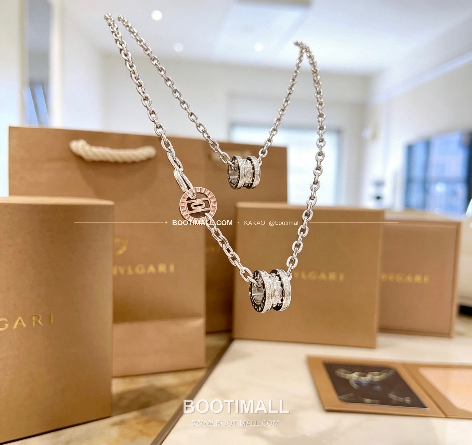 불가리 디바스 드림 V 골드 팬던트 네크리스 Bulgari Divas' Dream V Gold Pendant Necklace 8