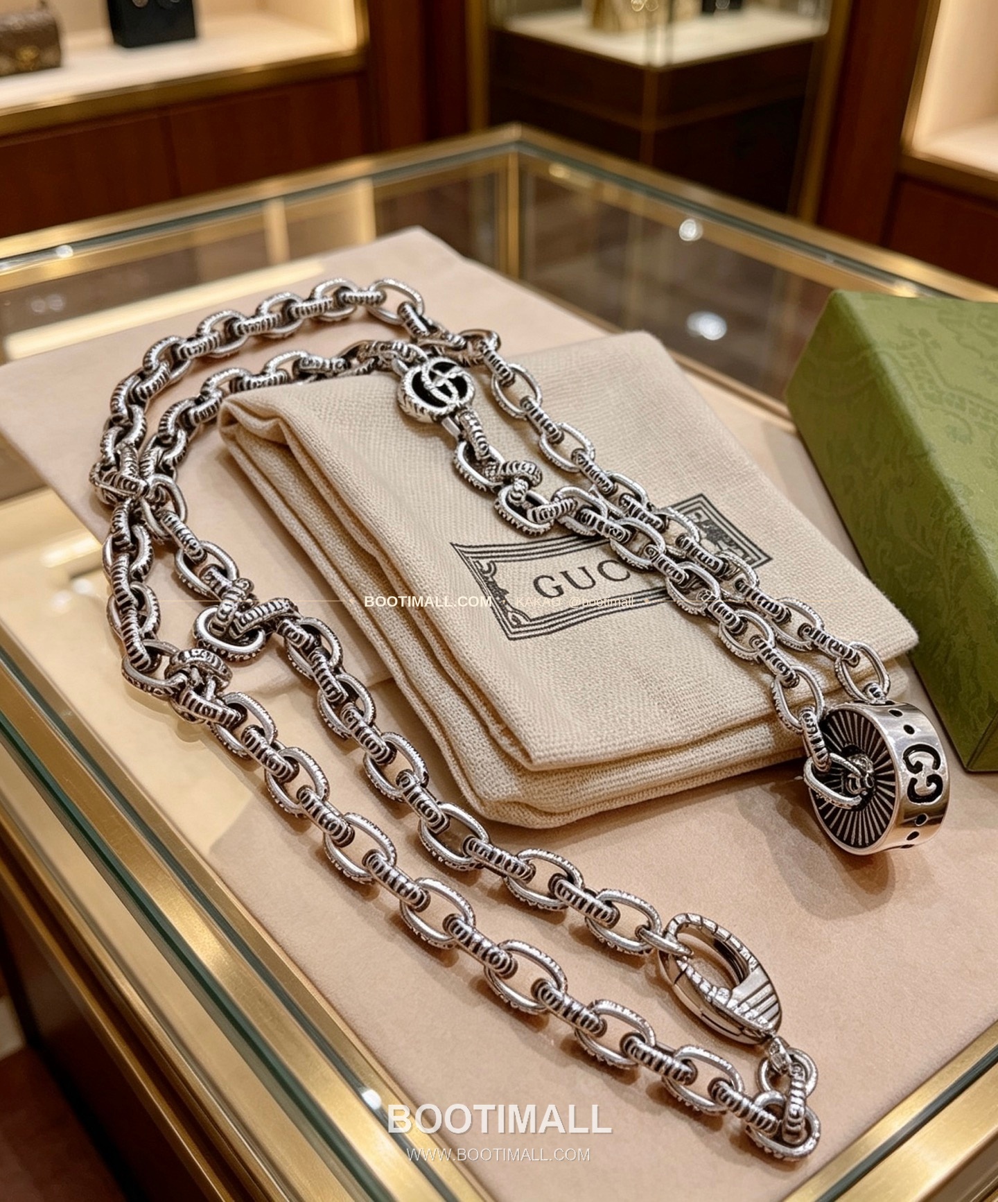 구찌 2026 앵거 포레스트 더블 G 롤링 체인 네크리스 Gucci 2026 Anger Forest Double G Rolling Chain Necklace 2