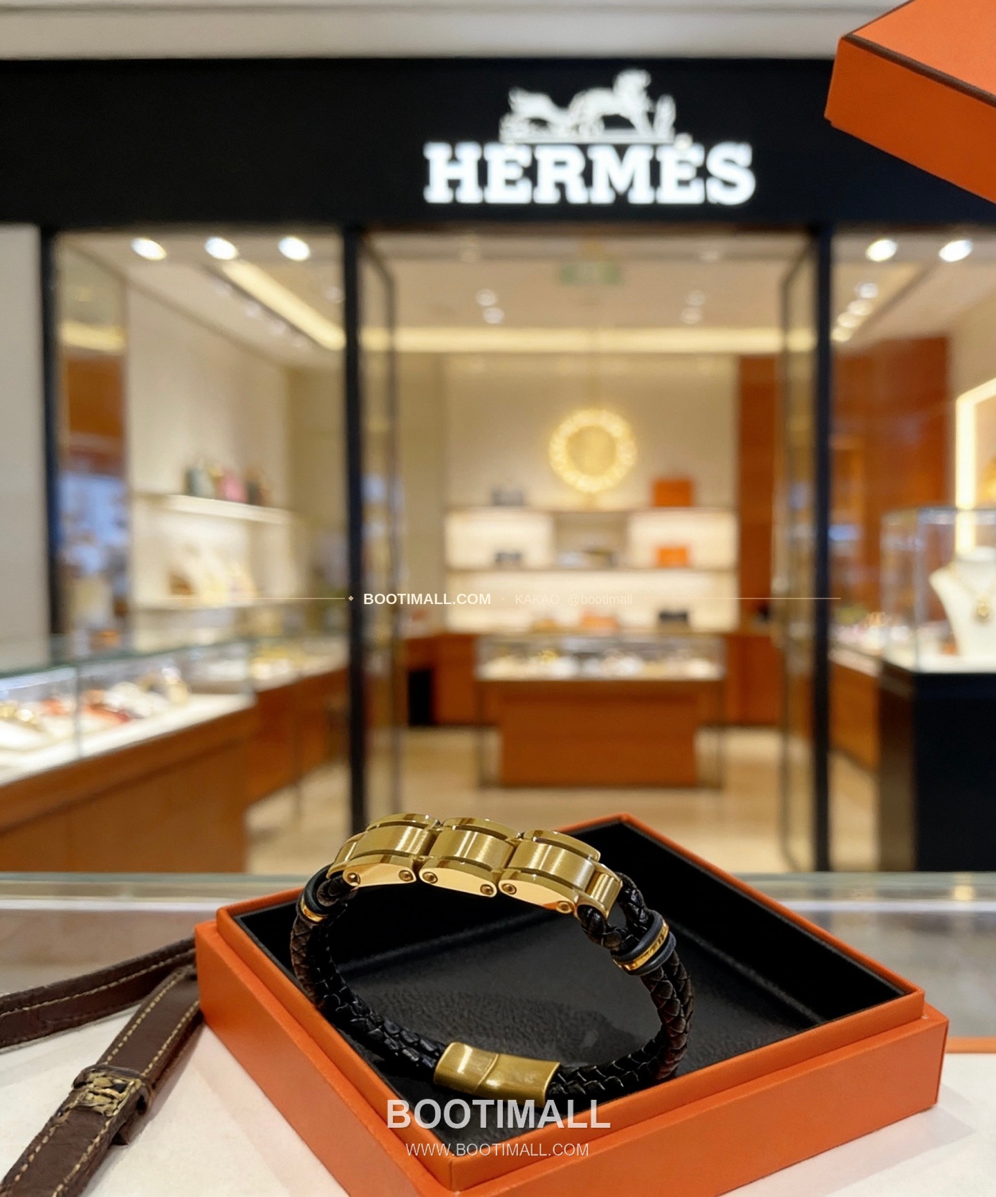 에르메스 앵거 포레스트 18K 골드 가죽 스트랩 브레이슬릿 Hermes Anger Forest 18K Gold Leather Strap Bracelet 2