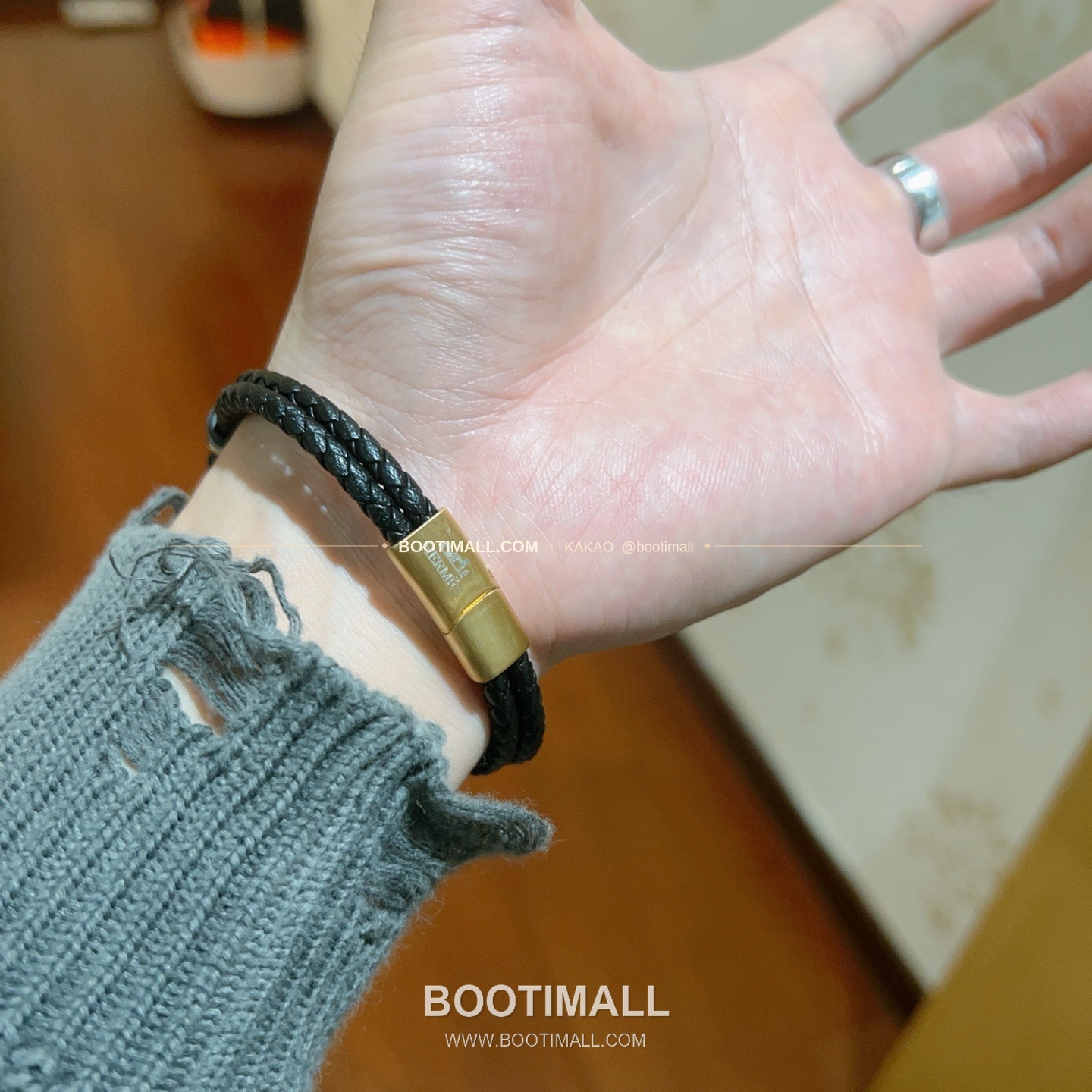 에르메스 앵거 포레스트 18K 골드 가죽 스트랩 브레이슬릿 Hermes Anger Forest 18K Gold Leather Strap Bracelet 4