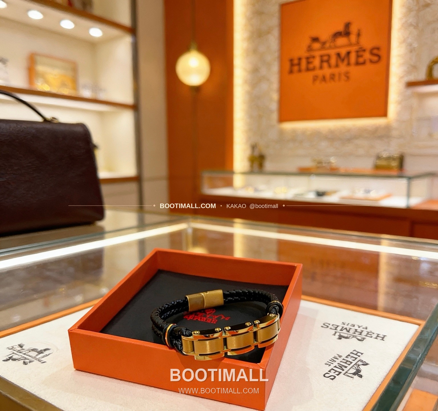 에르메스 앵거 포레스트 18K 골드 가죽 스트랩 브레이슬릿 Hermes Anger Forest 18K Gold Leather Strap Bracelet 9