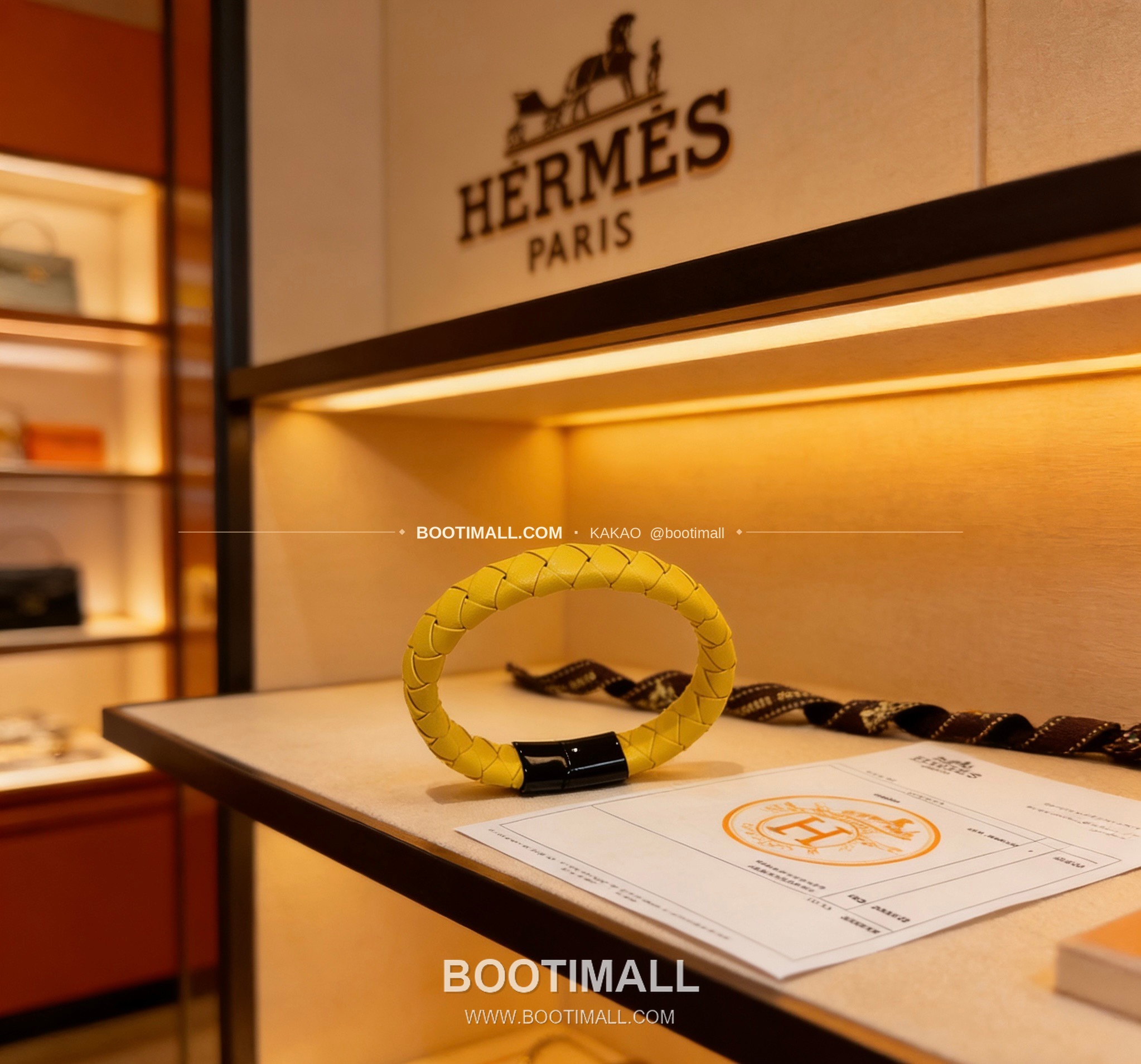 에르메스 앵거 포레스트 가죽 스트랩 18K 골드 브레이슬릿 Hermes Anger Forest Leather Strap 18K Gold Bracelet 1