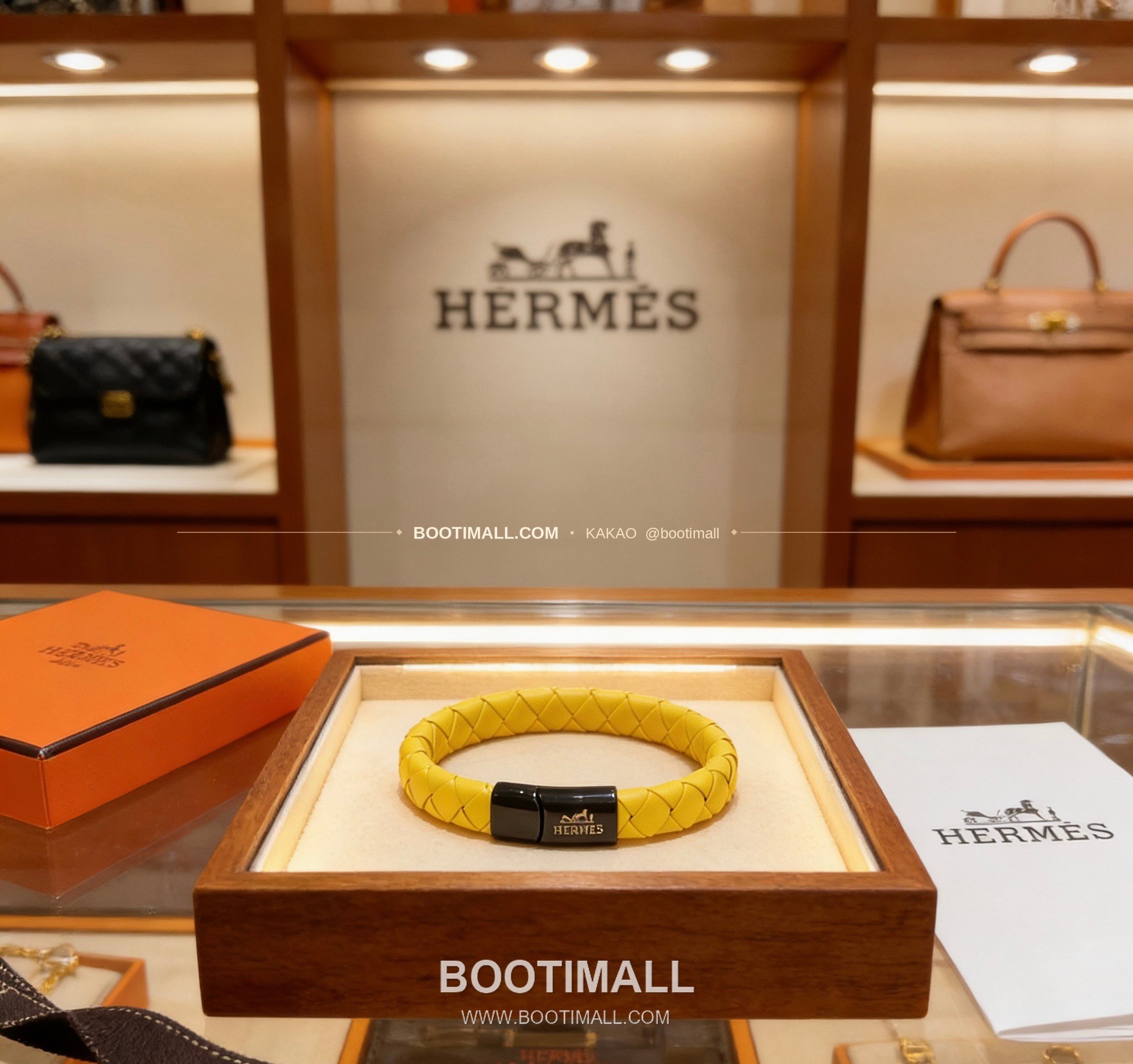 에르메스 앵거 포레스트 가죽 스트랩 18K 골드 브레이슬릿 Hermes Anger Forest Leather Strap 18K Gold Bracelet 4