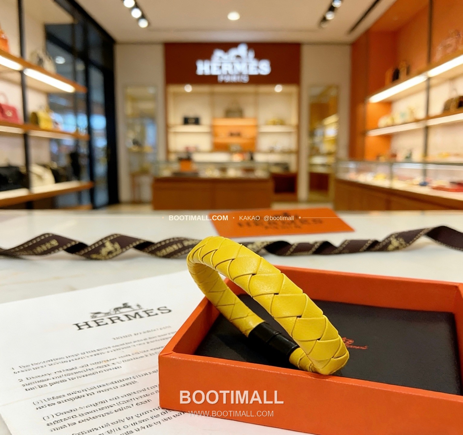 에르메스 앵거 포레스트 가죽 스트랩 18K 골드 브레이슬릿 Hermes Anger Forest Leather Strap 18K Gold Bracelet 7